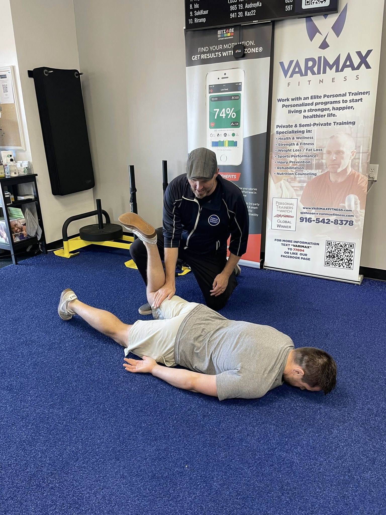 Corrective exercise demonstration at Varimax Fitness